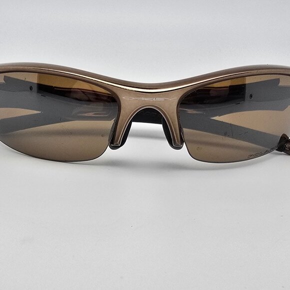 Oakley 24-119 Flak Jacket Black Chrome Polarized Tungsten Iridium Sunglasses - Picture 12 of 16